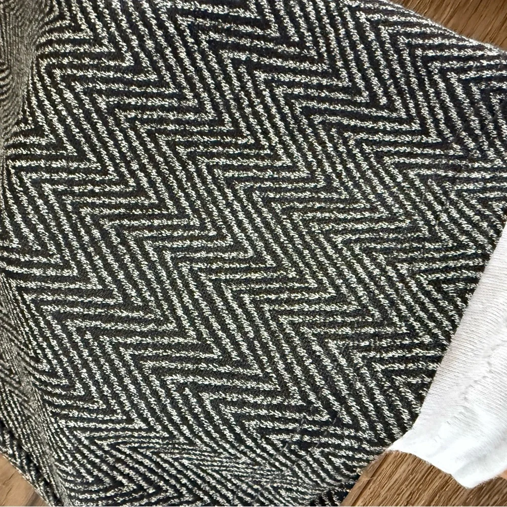 ZARA Stretch Herringbone Flare Trousers Grey Marl Size M NWOT - Picture 9 of 14